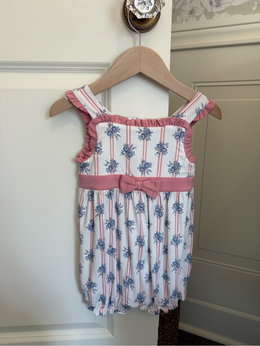 Angel Dear Pink and Blue Floral Baby Dress